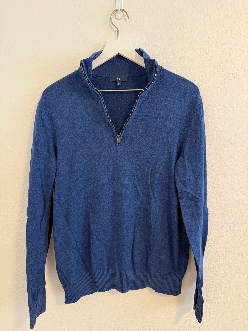 GAP Men's Navy Half-Zip Sweater Medium